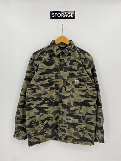 【古着】carhartt Cotton Fleece Flannel Shirt M