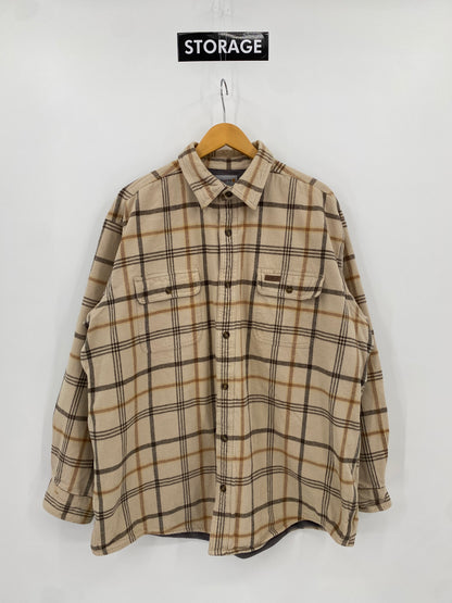 【古着】carhartt Cotton Fleece Flannel Shirt 2XL