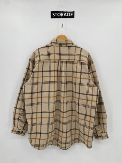 【古着】carhartt Cotton Fleece Flannel Shirt 2XL