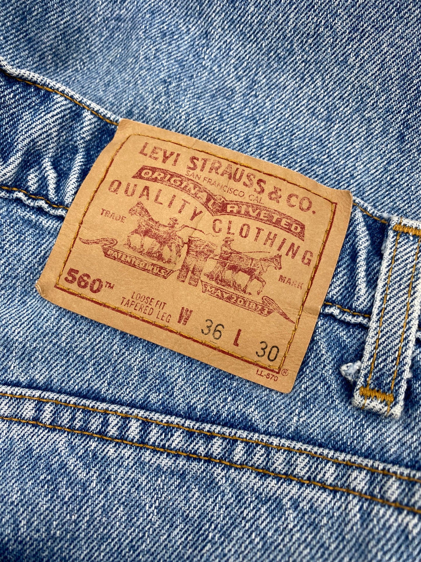【古着】Levis 560 90s denim pant 36