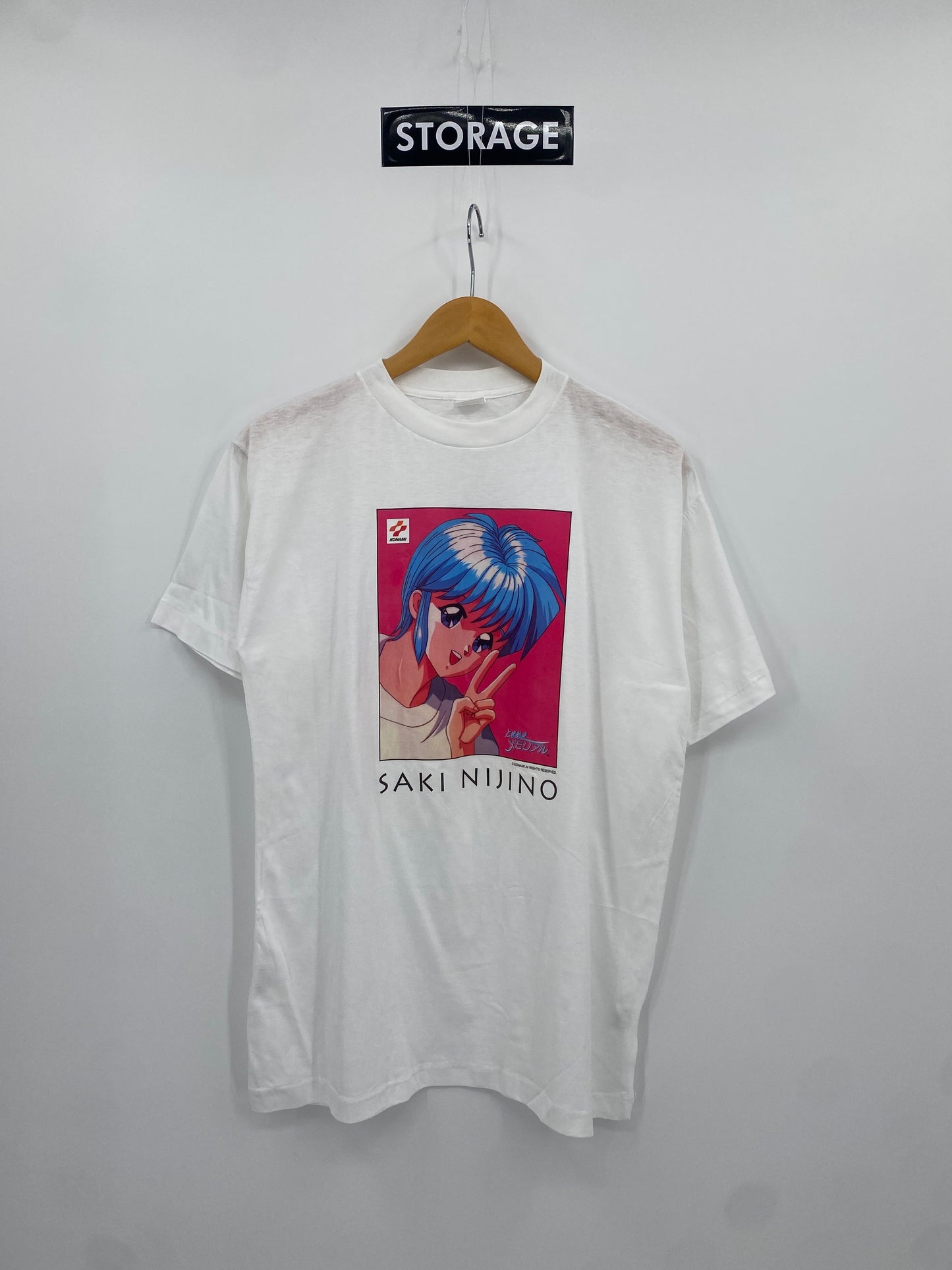 【古着】90s Toki-Memo KONAMI SAKI NIJINO Short Sleeve Tee