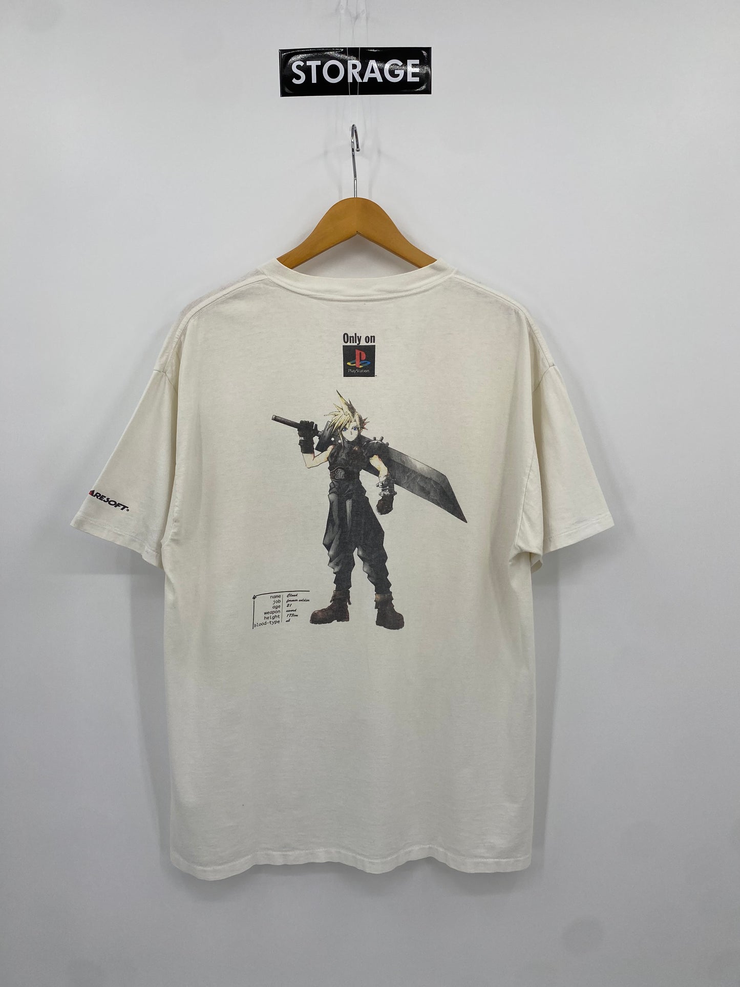 【古着】90s FINAL FANTASY Cloud Strife Short Sleeve Tee XL