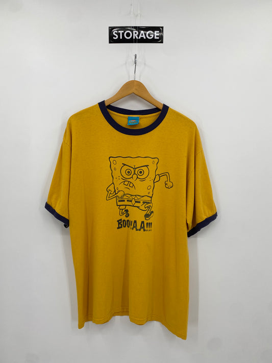 【古着】SpongeBob SquarePants Short Sleeve Ringer Tee L