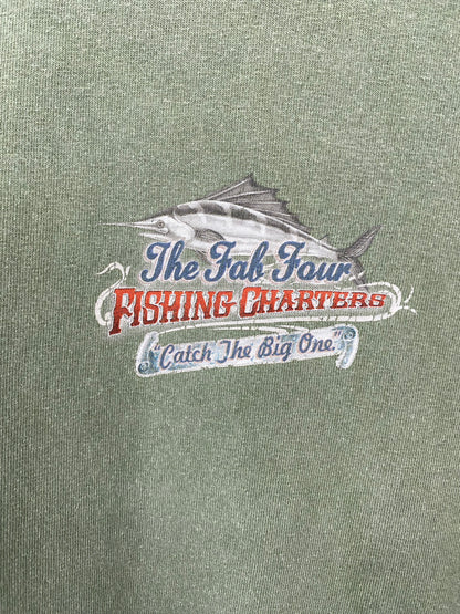【古着】WALT Disney World Mickey FISHING CHARTERS Short Sleeve Tee XL