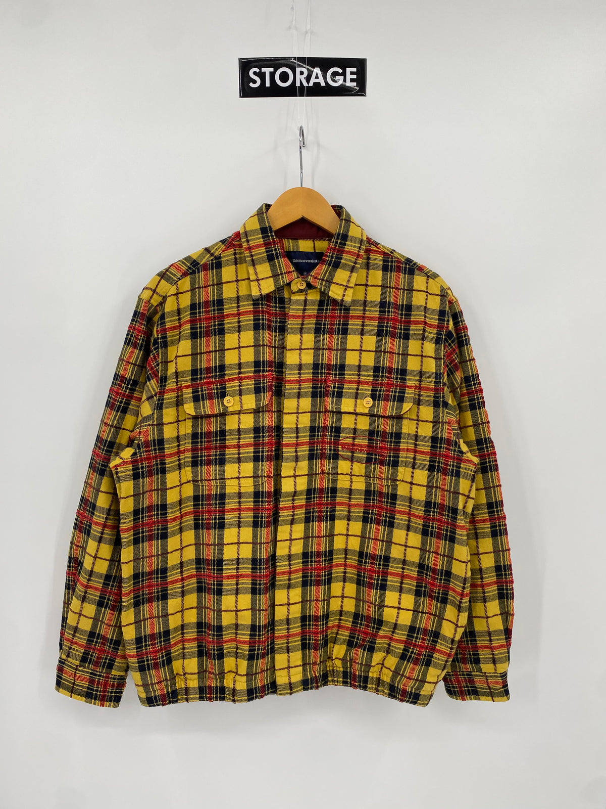 【古着】this is never that check shirt M