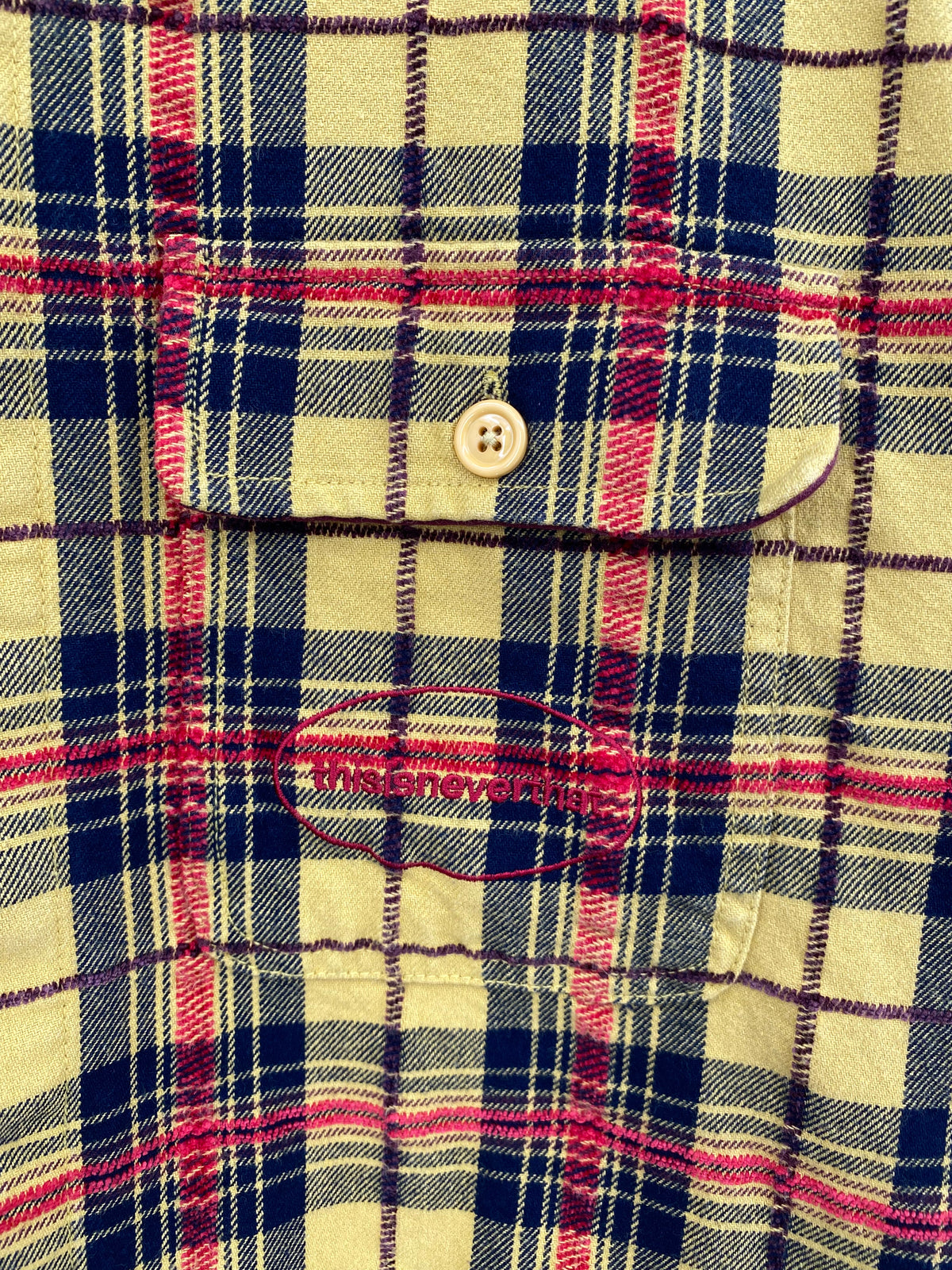 【古着】this is never that check shirt M