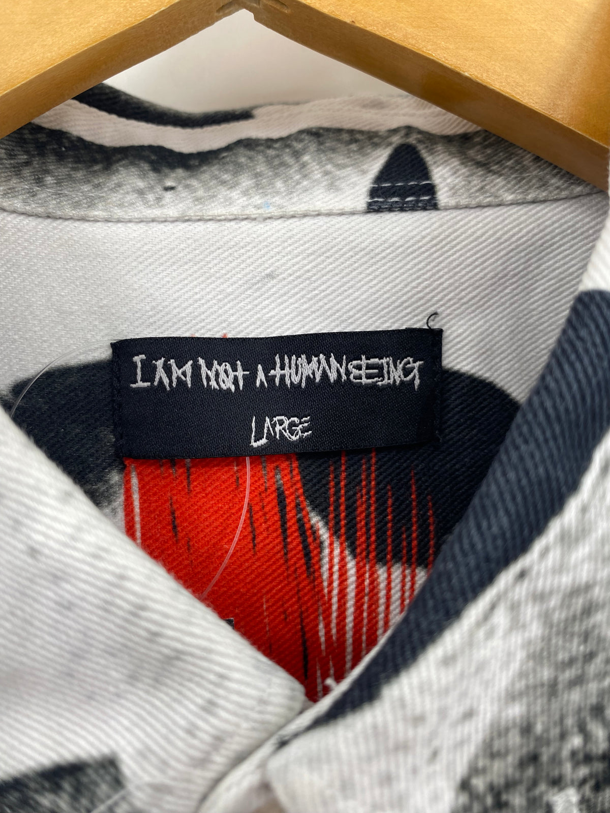 【古着】I AM NOT A HUMAN BEING Design Shirt L
