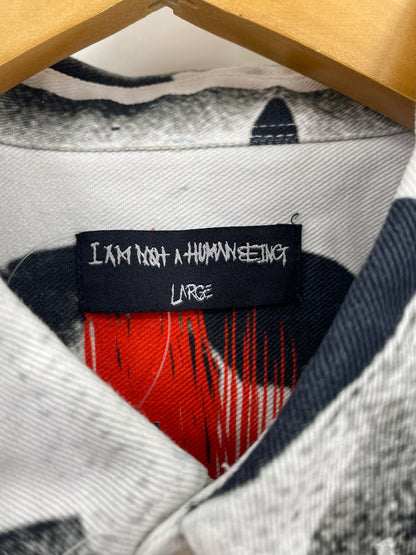 【古着】I AM NOT A HUMAN BEING Design Shirt L