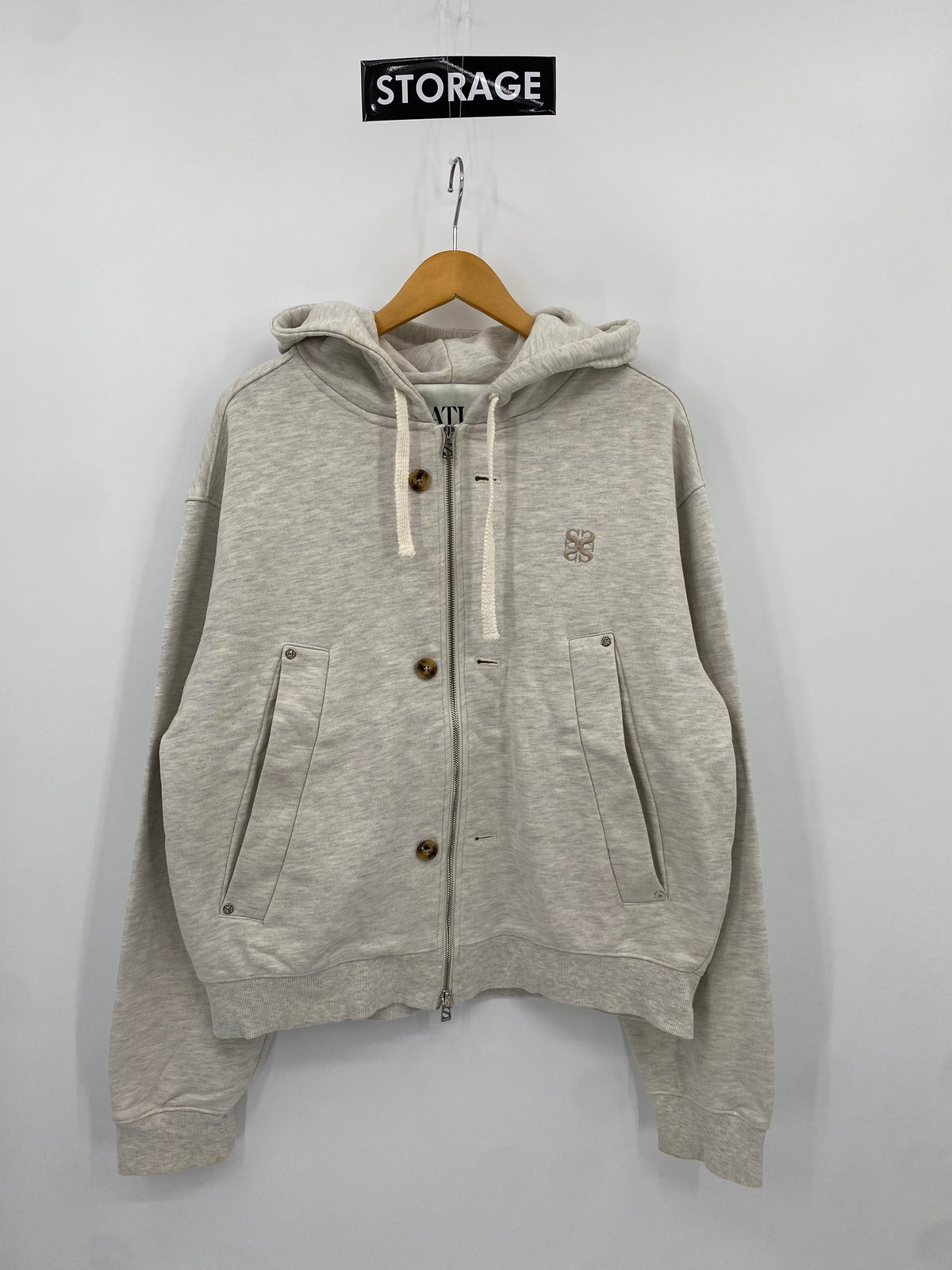 【古着】SATUR Sweat Zip Hoodie shirt L