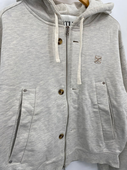 【古着】SATUR Sweat Zip Hoodie shirt L