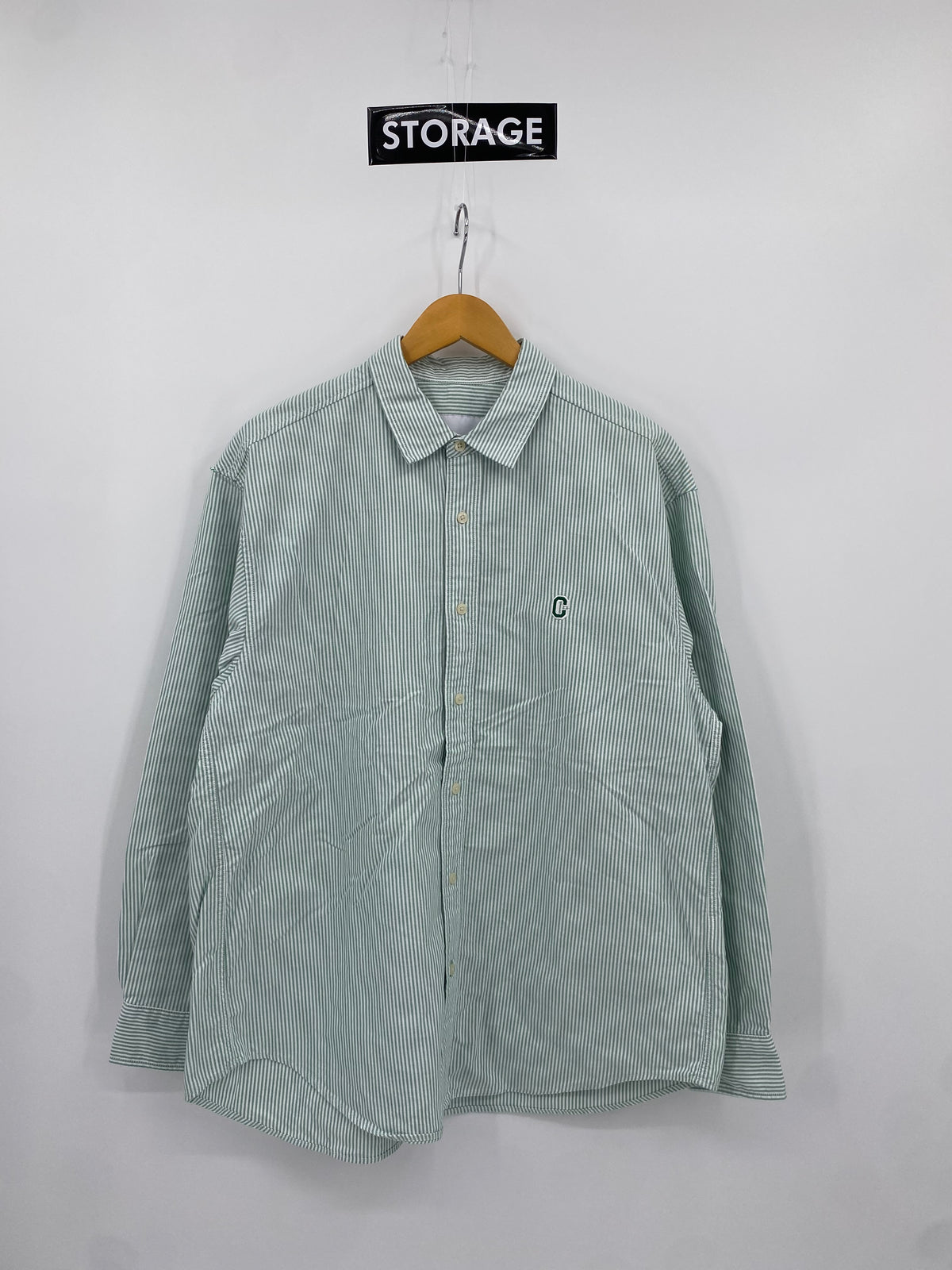 【古着】Covernat stripe shirt M