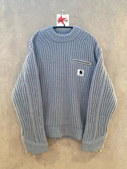 【中古】Sacai × Carhartt Knit Pullover Detroit 1