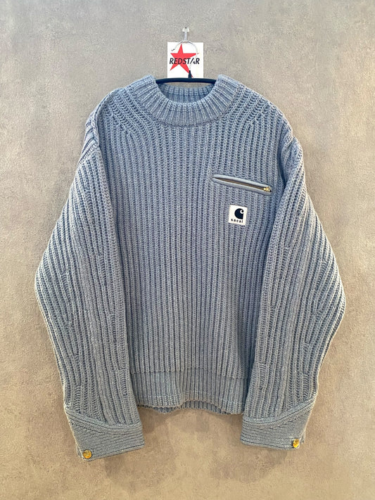 【中古】Sacai × Carhartt Knit Pullover Detroit 1