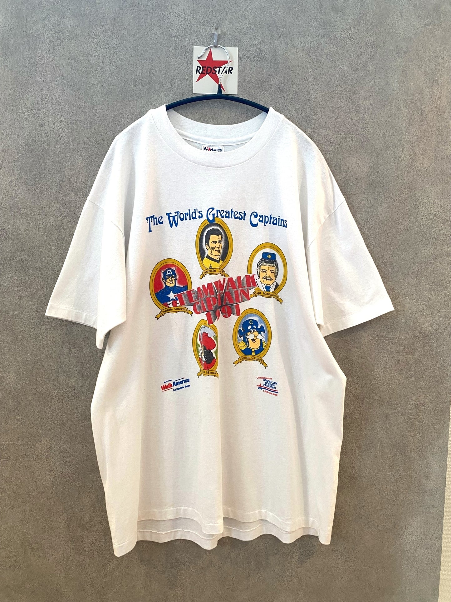 【古着】Hanes 90s Captain Tee L