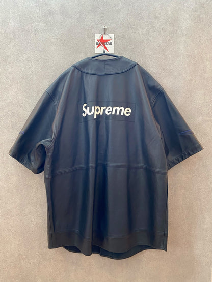 【中古】Supreme NIKE Leather Baseball Jersey L